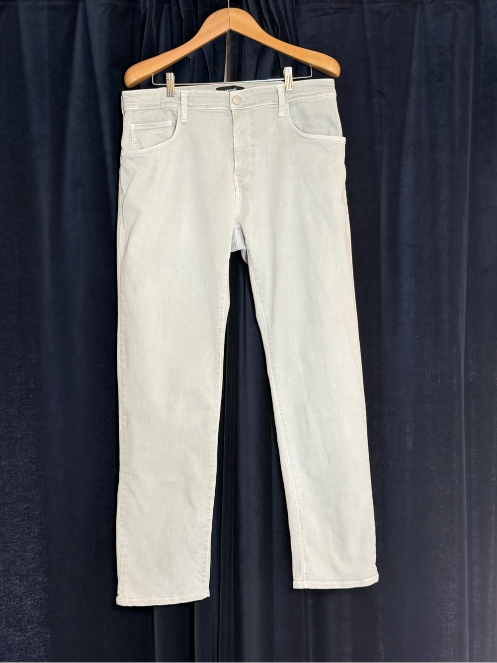 Mavi Zach Straight Leg Jeans 38x32 Beige Stretch Denim Mens - Picture 2 of 9
